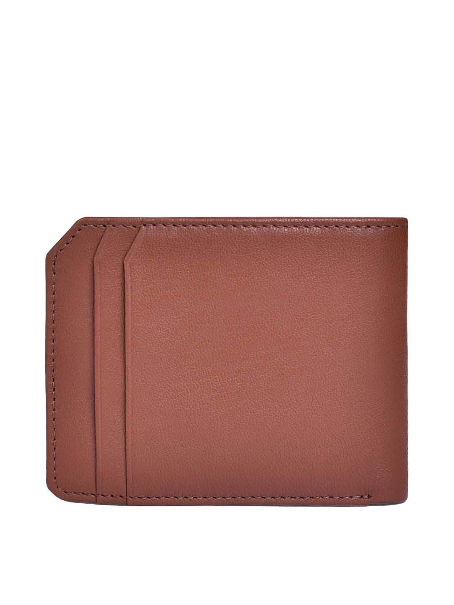 BELWABA Tan Casual Leather Bi-Fold Wallet for Men