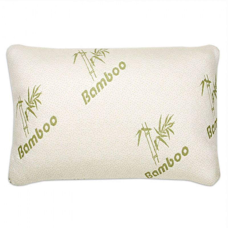 GoodGram Bamboo The Original Memory Foam Bamboo Pillow With Removable Zippered Pillow Case