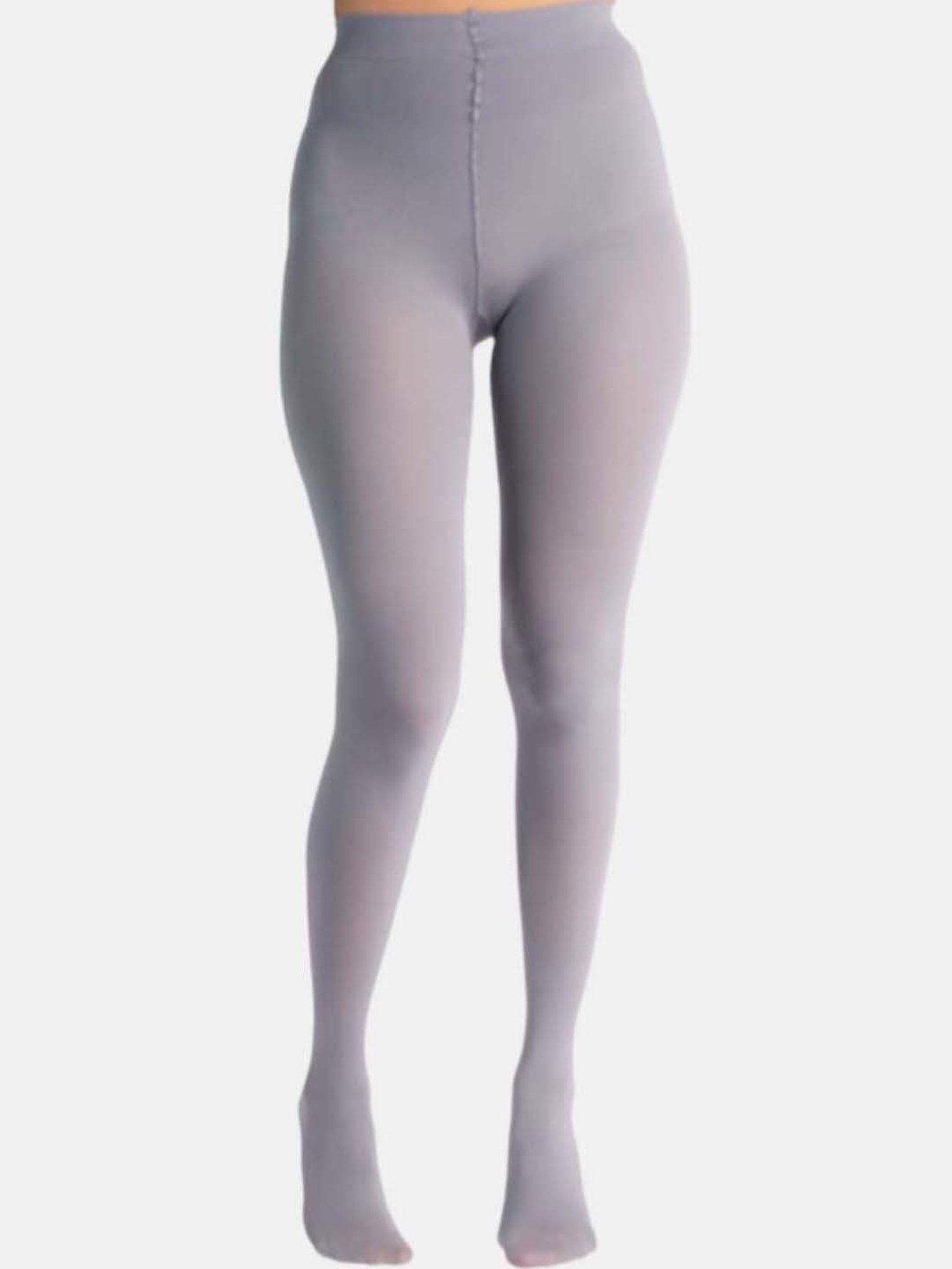 Secrets By ZeroKaata White & Grey Plain Pantyhose Stockings - Pack Of 2