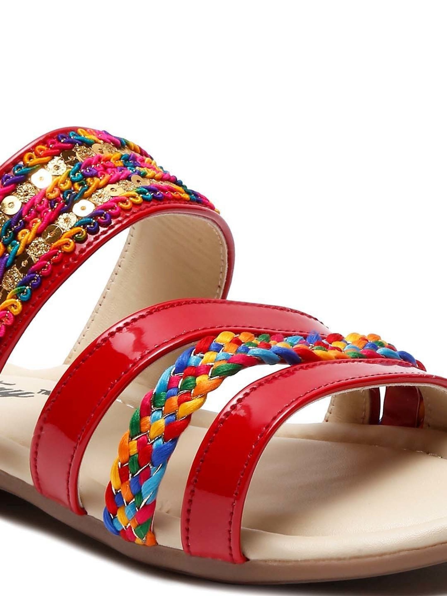 Shoetopia Kids Beige Toe Ring Sandals