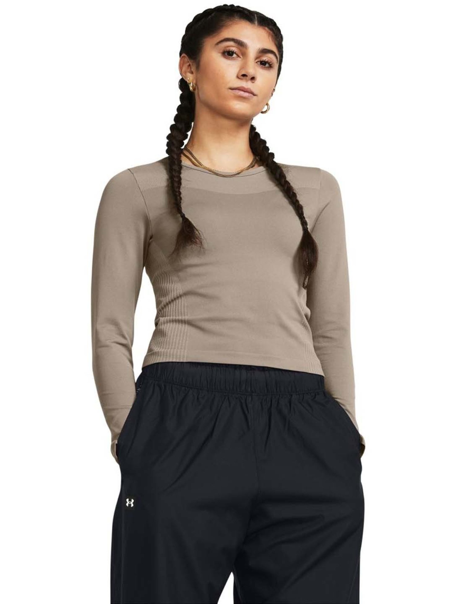 UNDER ARMOUR Brown Slim Fit Sports T-Shirt