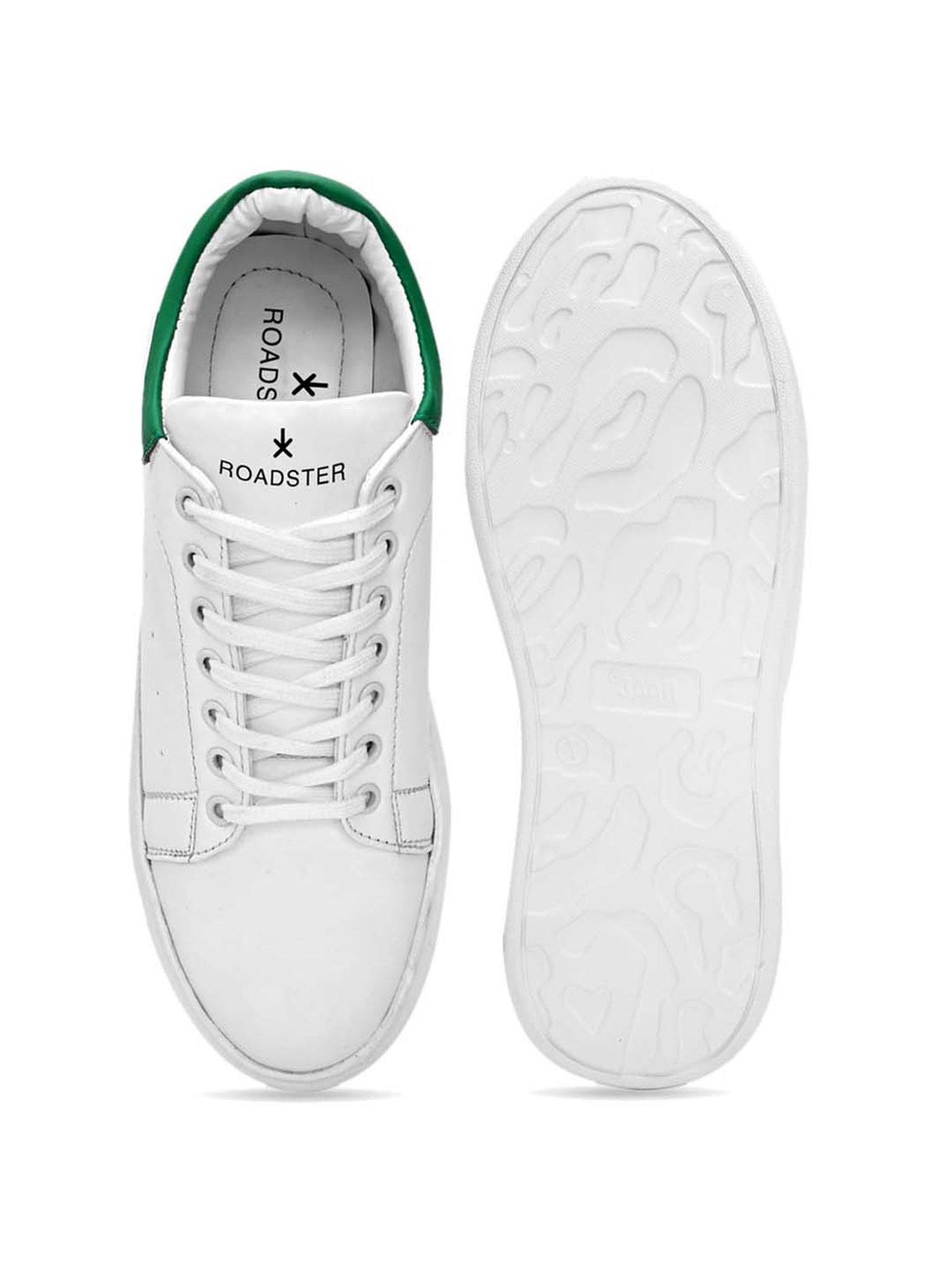 Giorgio Men's Chalk White & Green Casual Sneakers