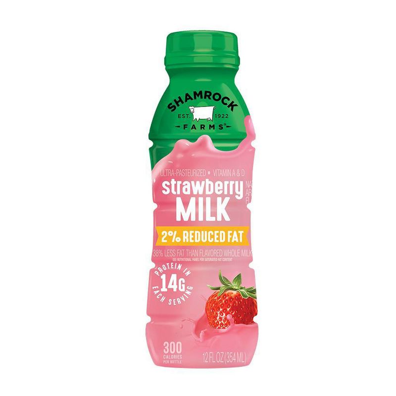 Shamrock Farms 2% Strawberry Milk - 12 fl oz