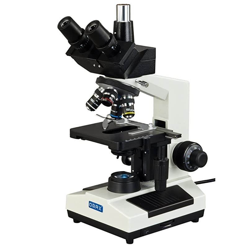 40X-2500X Trinocular Biological Compound Microscope with Replaceable LED Light