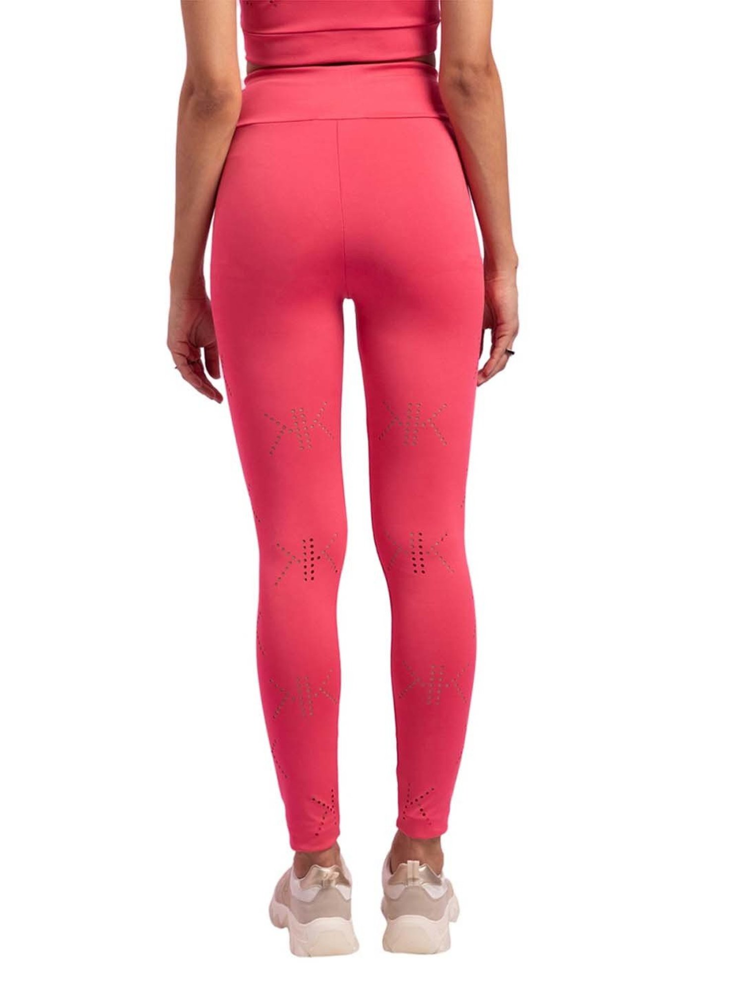 KENDALL + KYLIE Pink Printed Sports Tights