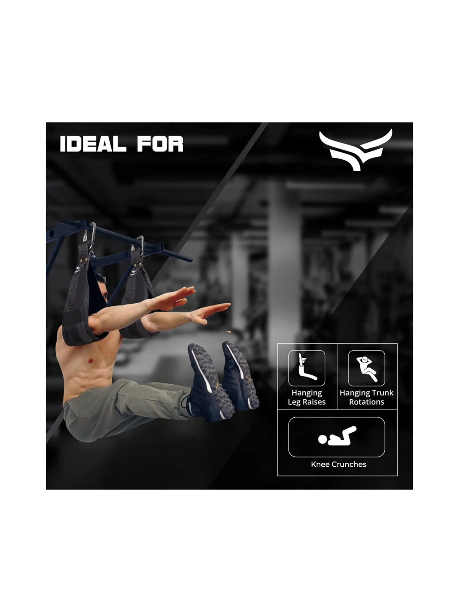 Xtrim Nylon-Padded Abs Sling (Black)