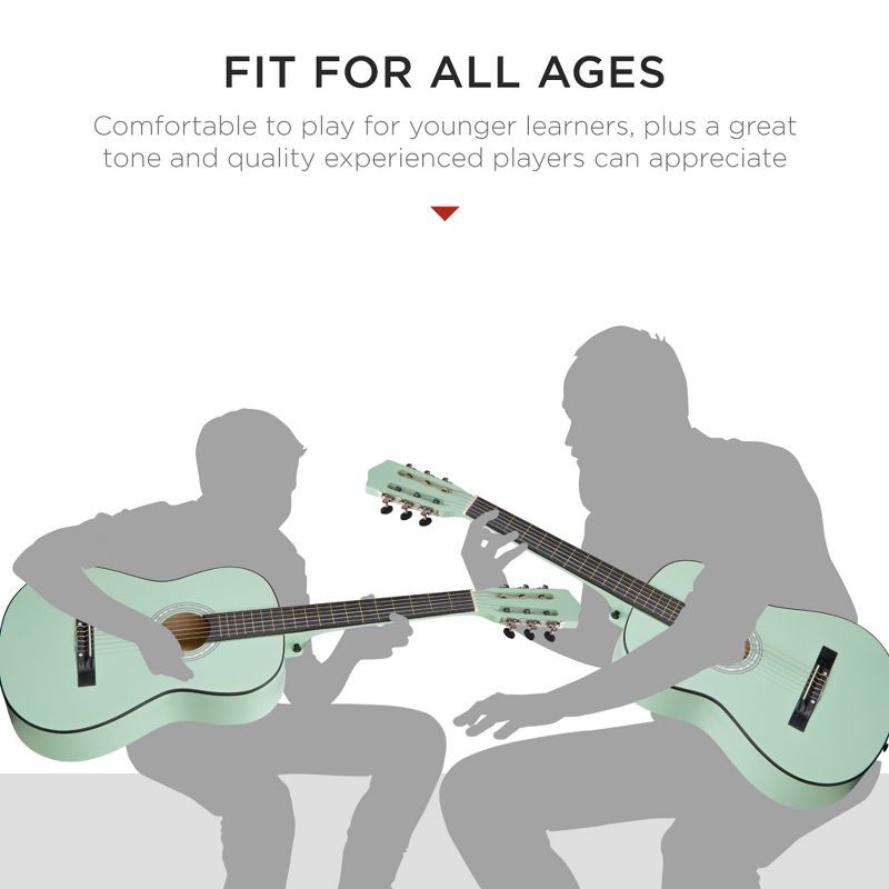 Best Choice Products 38in Beginner Acoustic Guitar Starter Kit w/ Case, Strap, Digital Tuner, Strings - SoCal Green