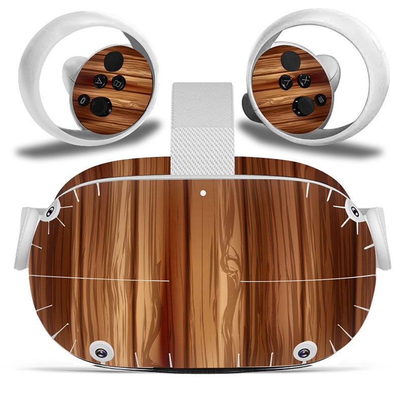 Amify Vinyl Skin Sticker for Oculus Quest 2 VR Headset Controller PVC Decals Cute Cartoon Wrap Cover for Oculus Quest 2 Accessories