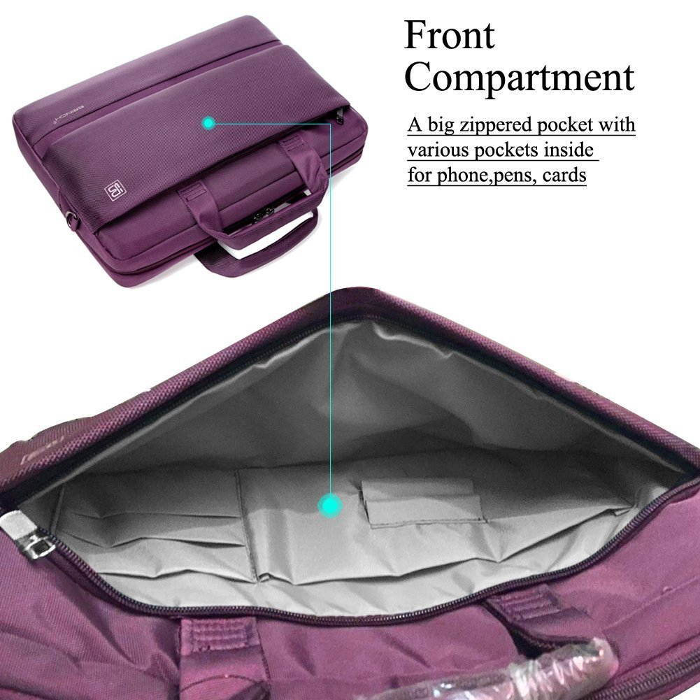 Wellhouse 15.6 Inch Laptop Bags, Business Shoulder Bags Handbags Carrying Bags Laptop Cases Notebook Cases with Suitcase/Luggage Back Belt For 15.6 inch HP Dell Sony Laptop Notebook Computer Macbook