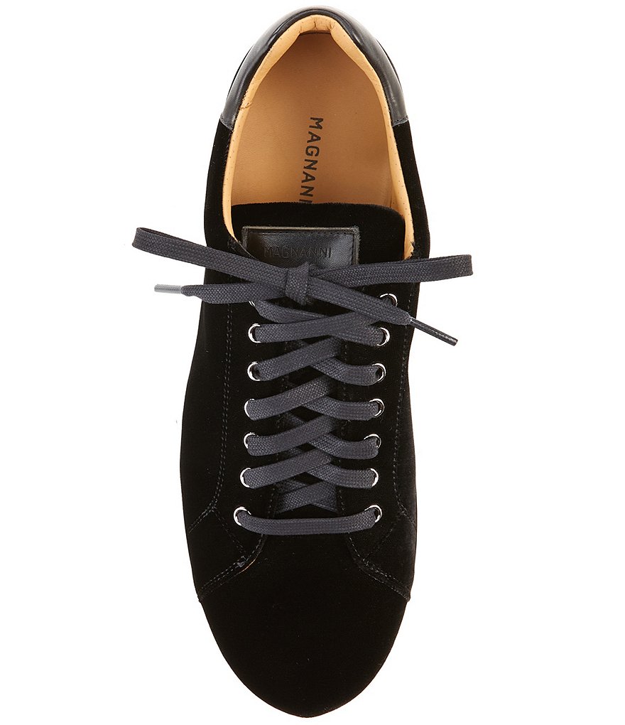 Magnanni Men's Dalia Velvet Lace-Up Sneakers