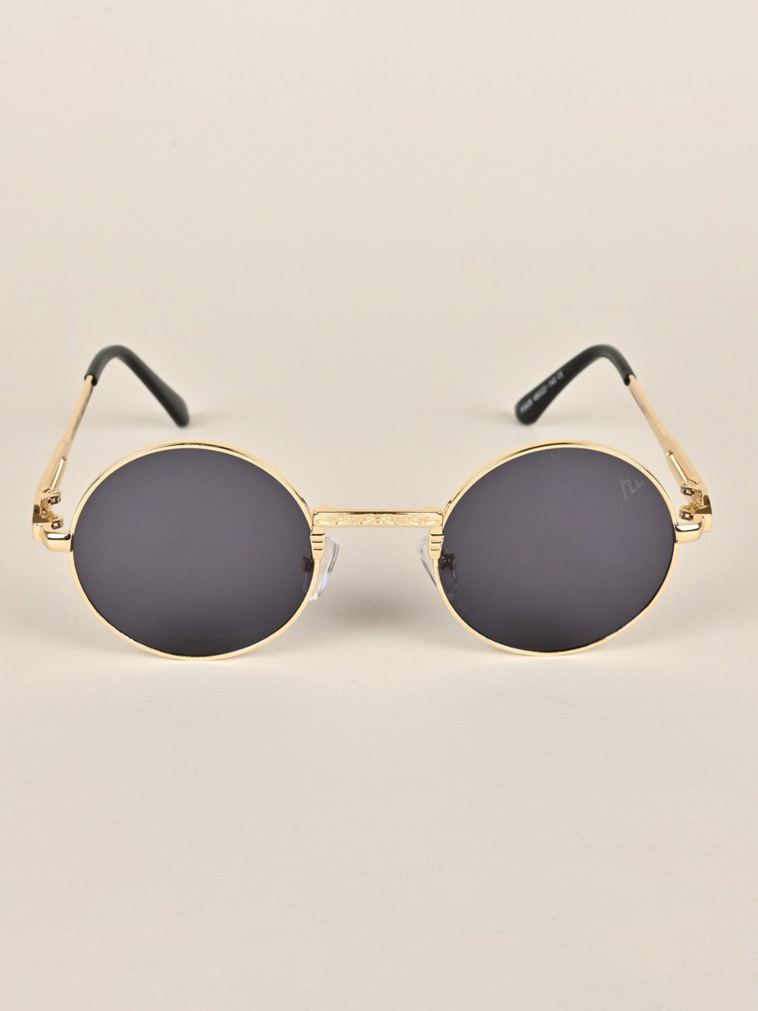 Voyage Black Round UV Protection Unisex Sunglasses