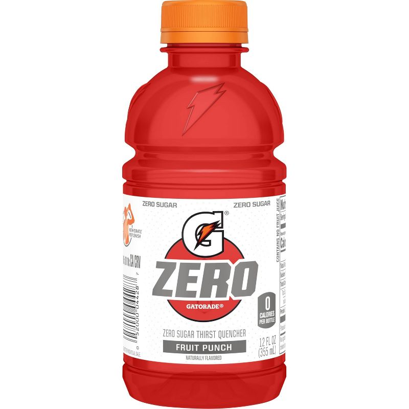 Gatorade G Zero Fruit Punch Sports Drink - 12pk/12 fl oz Bottles