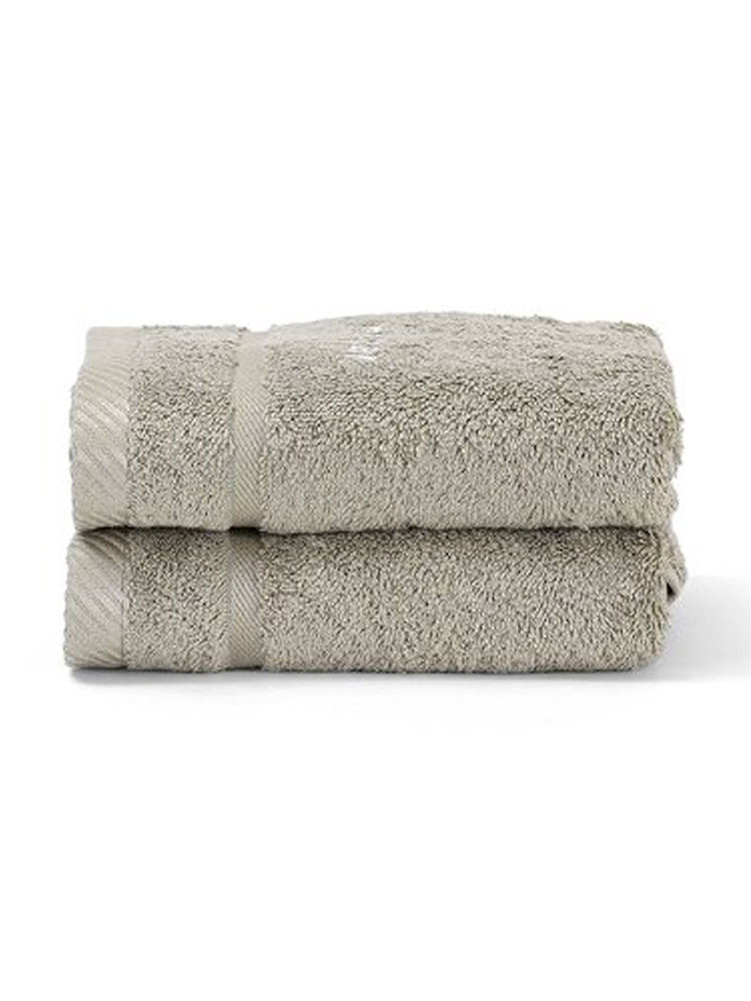 Maspar Amor Grey 650 GSM Bamboo & Cotton Bordered Hand Towel - Set of 2