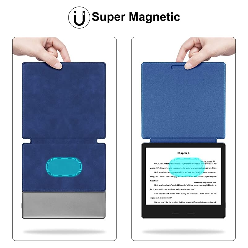 Skin Touch Feeling Case for All-New Kindle Oasis(10th Gen, 2019 Release & 9th Gen, 2017),Durable Soft Leather with Auto Wake/Sleep,Strong Adsorption for All-New 7''Kindle Oasis,The Maple Yellow