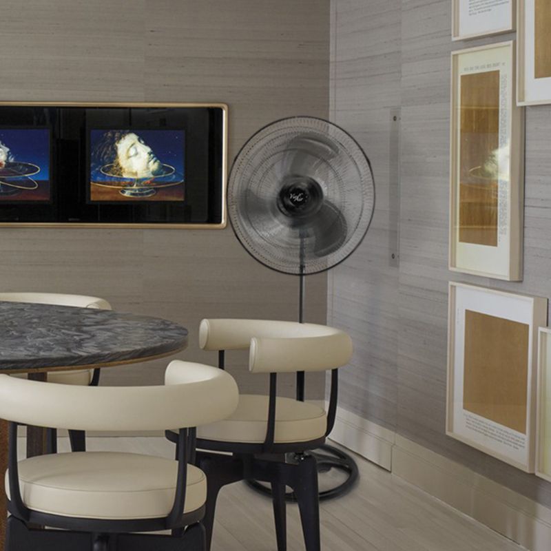 Vie Air 18 Inch Industrial Heavy Duty Pedestal Oscillating Metal Stand Fan