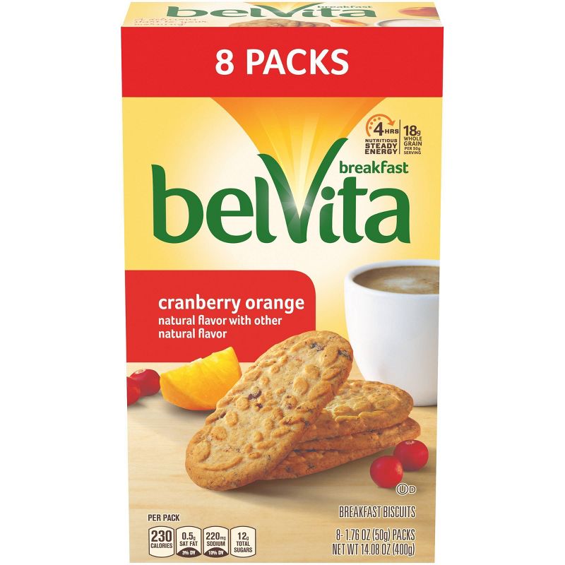 belVita Cranberry Orange Breakfast Biscuits 8 packs