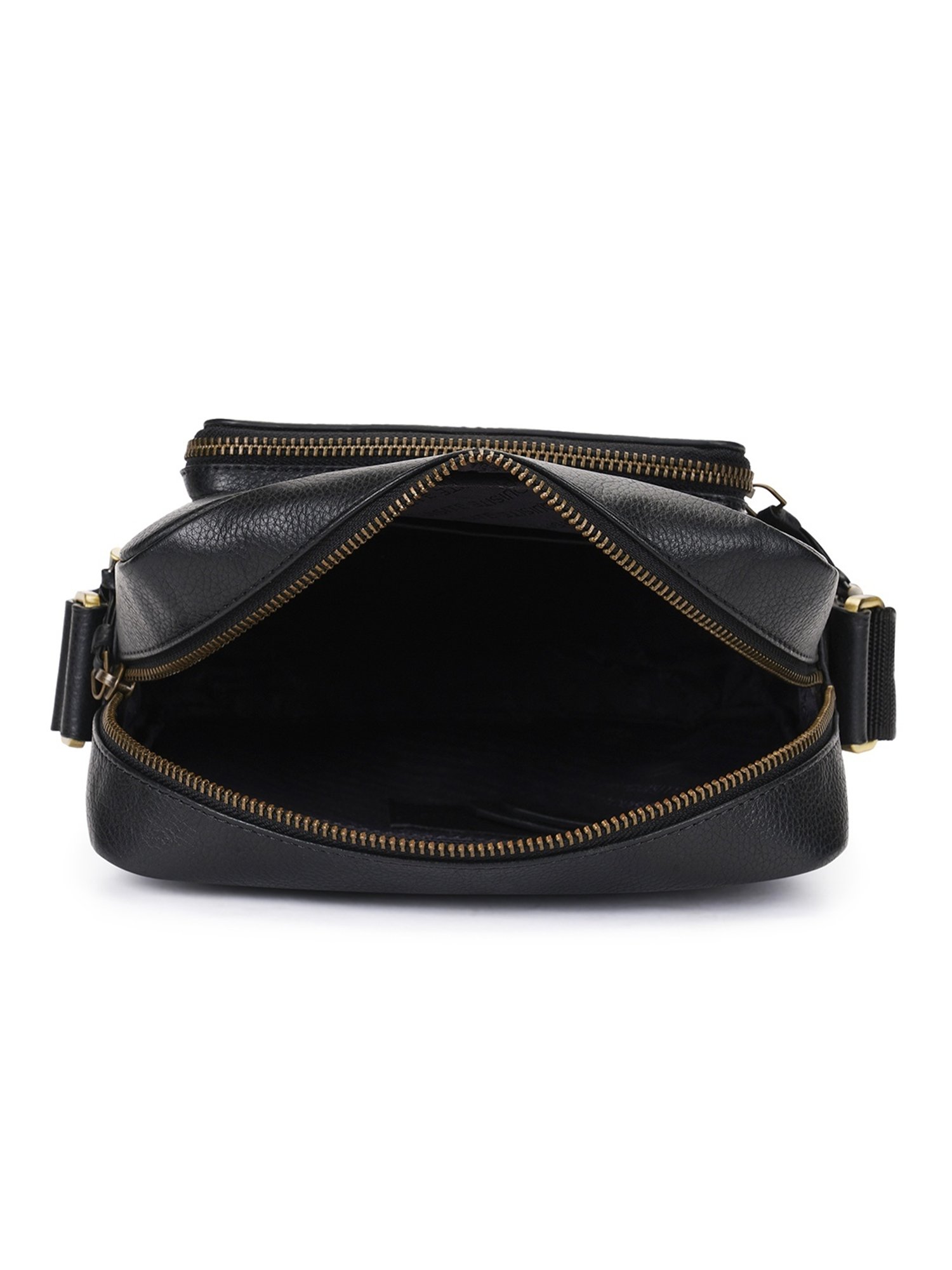 PERQUISITE MARK Black Solid Medium Cross Body Bag