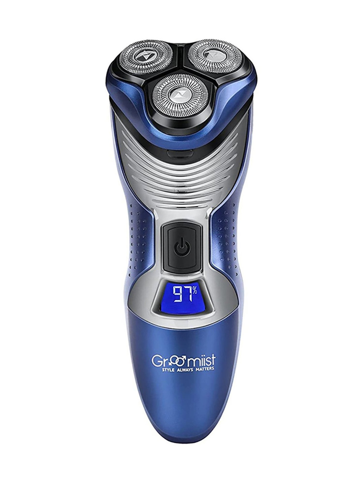 Groomiist GS-05 Gold Series Cordless Shaver - 45 Min Runtime (Blue and Silver)