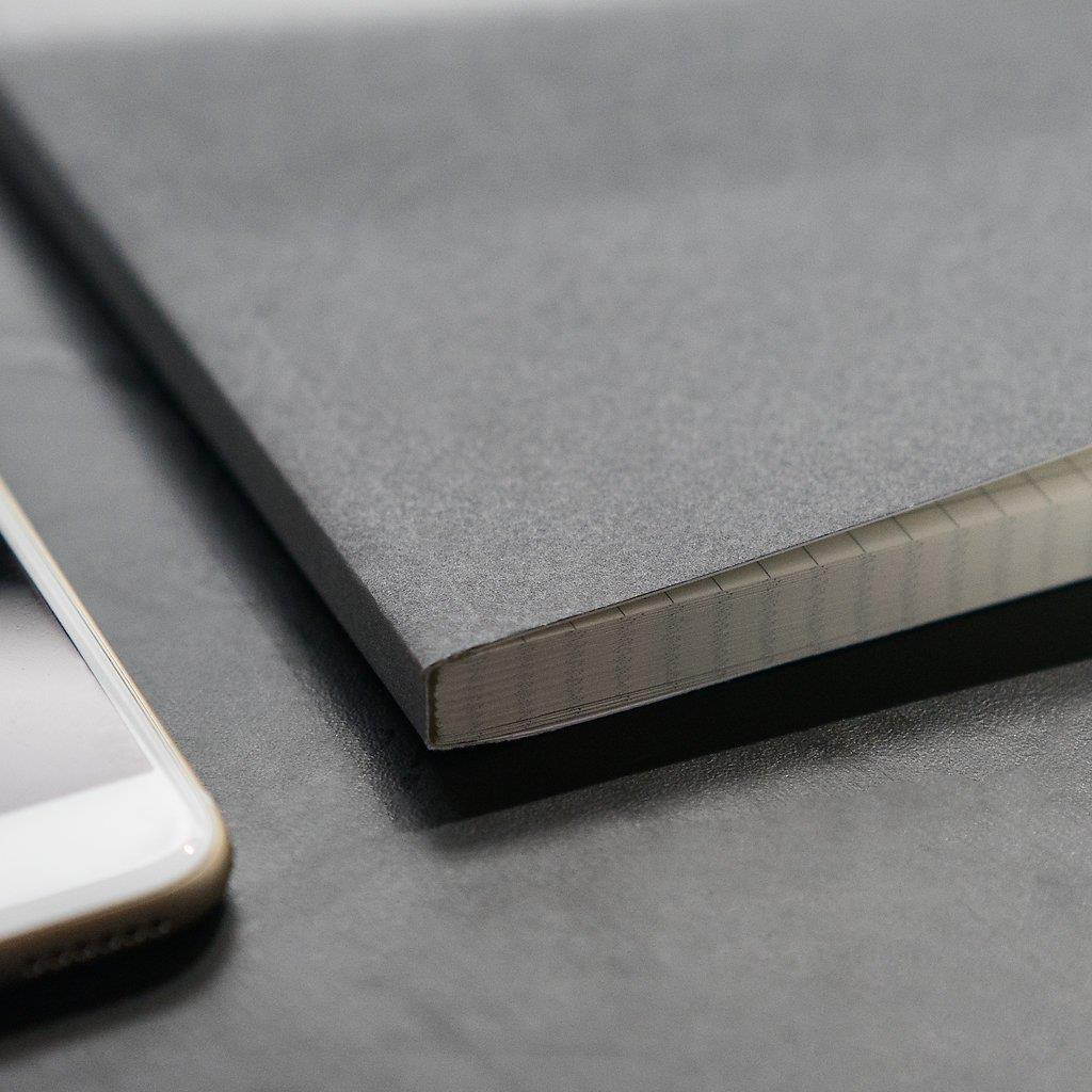 Northbooks A5 Softcover Writing Notebooks: Journal/Notebook / Diary/Notepad for School, Work, Travel or Personal Use - 144 Pages - 5.81" x 8.25" Cream Lined College Ruled Paper - Gray Cover