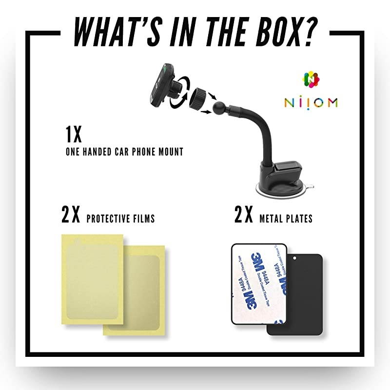 Cell Phone Holder Mount for Car ic w Super Stick Suction Cup for Dashboard or Windshield All Cellphone Models iPhone X 8 7 6 6S Galaxy S7 S8 Edge Google Pixel HTC One