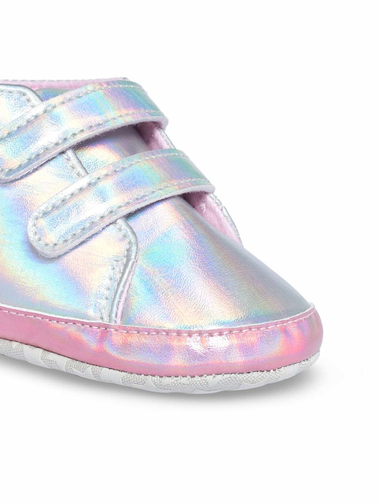 Baby Moo Kids Brown & White Velcro Shoes