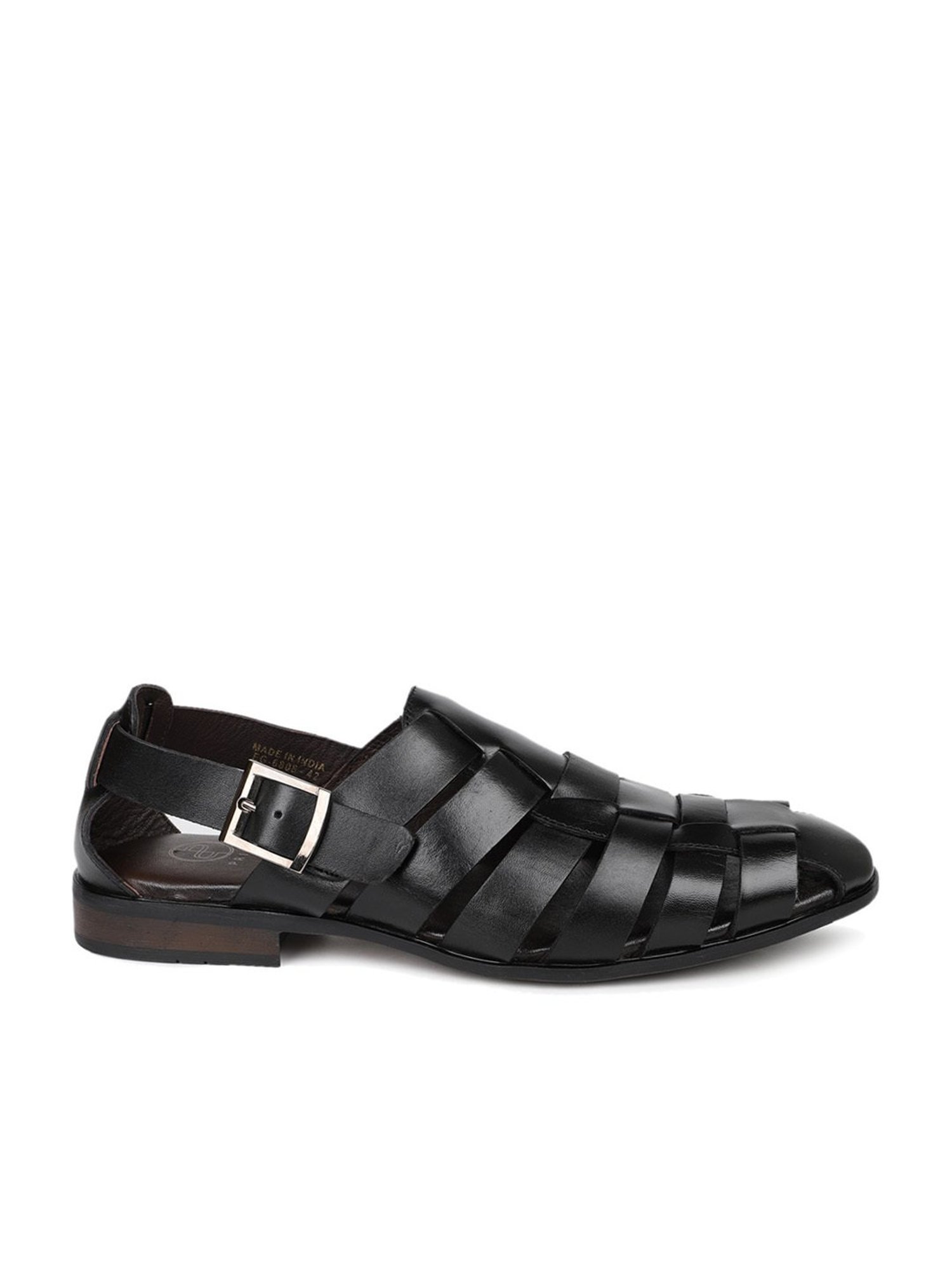 Privo by Inc.5 Men's Black Fisherman Sandals