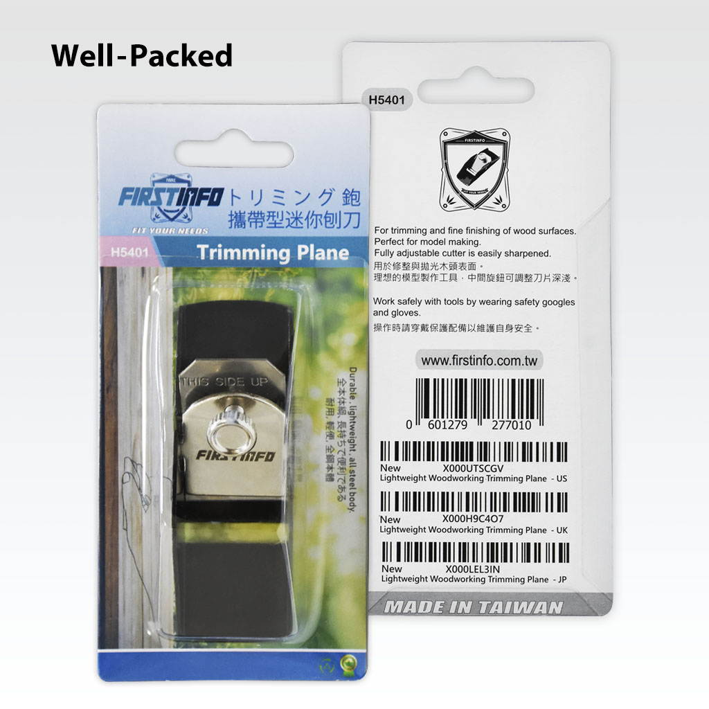 FIRSTINFO Mini Hand Plane Small Lightweight Steel Body Trimming Plane for Woodworking / Trimming / Wood Planing