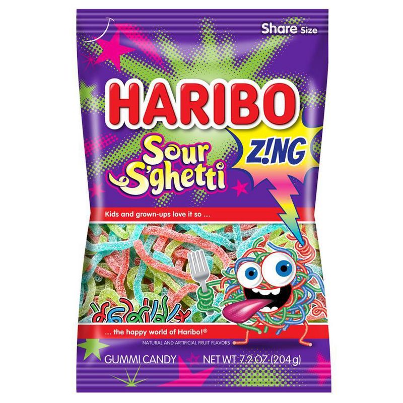 Haribo Sour Sghetti - 8oz