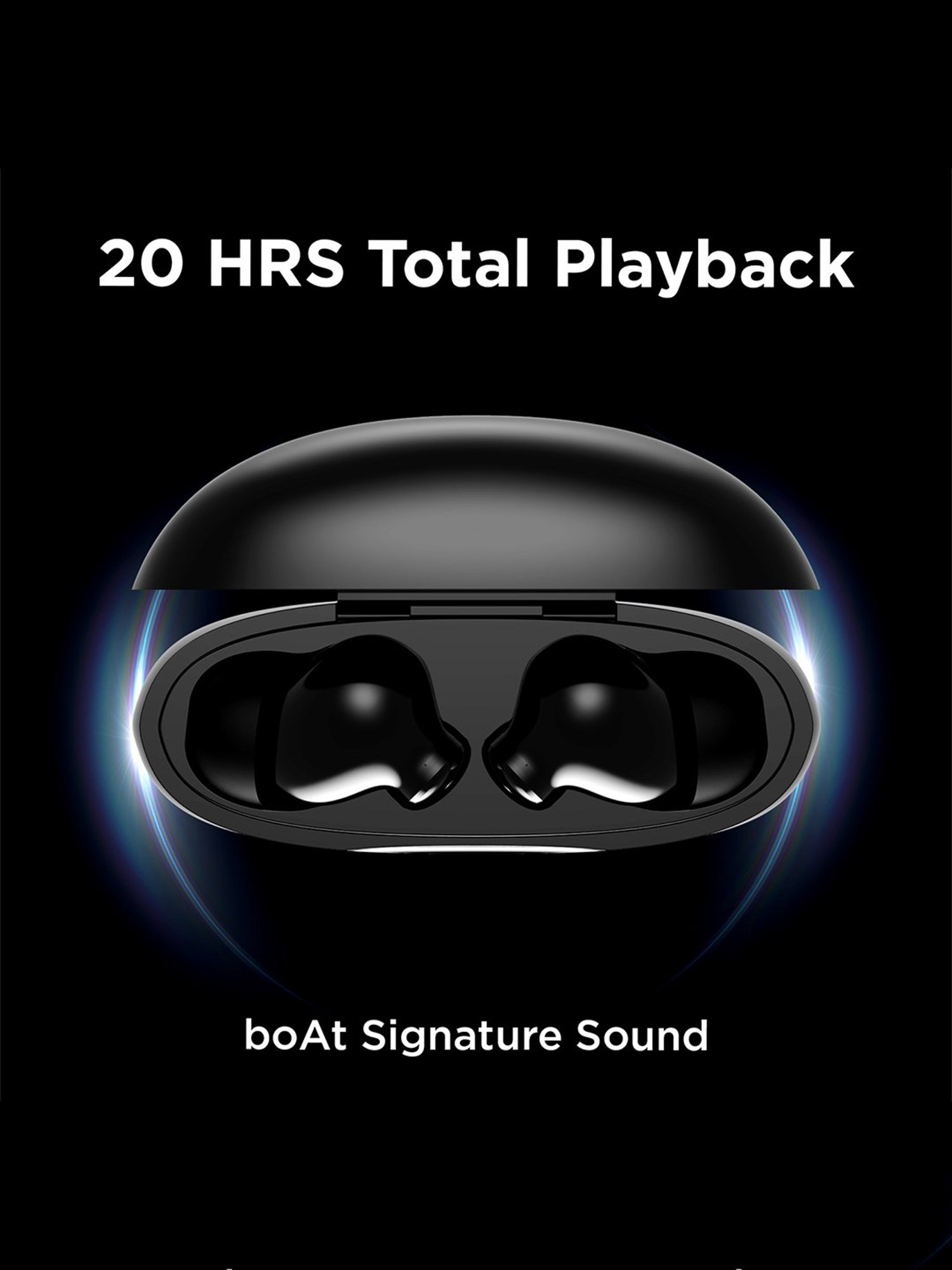Boat Airdopes 183 TWS Earbuds with Environmental Noise Cancellation (Space Black)
