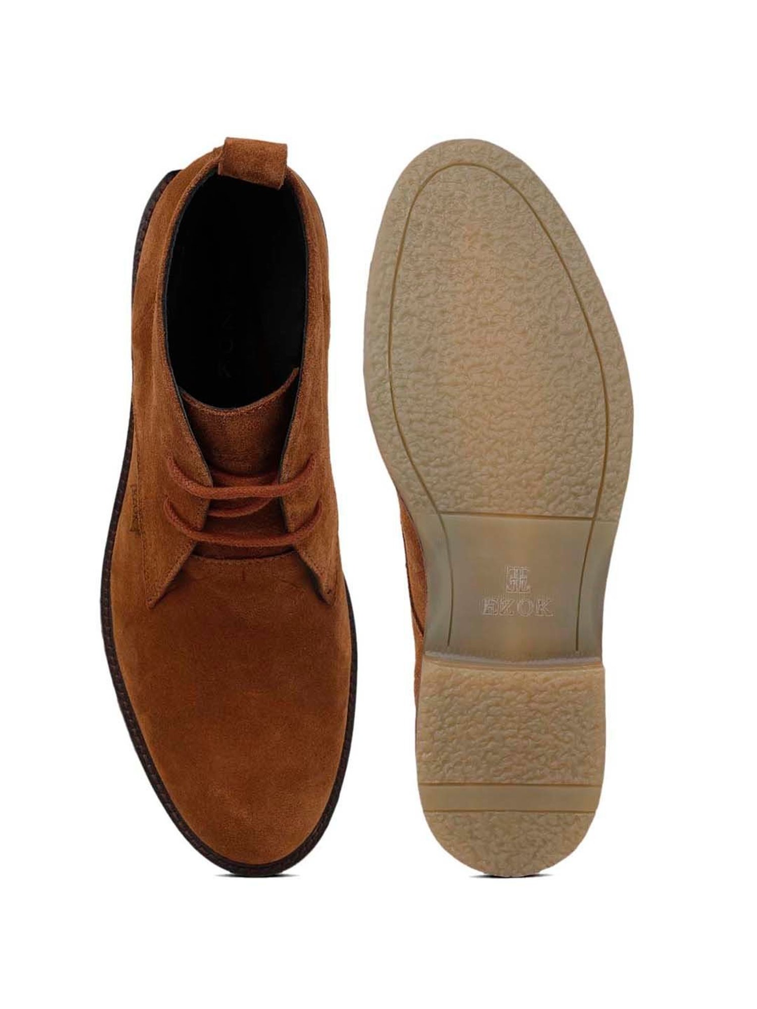 EZOK Men's Cognac Chukka Boots