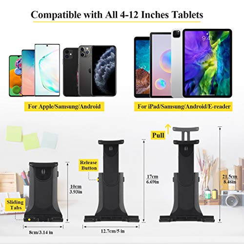 Phone iPad Tripod Stand, Portable Floor Tablet Holder Mount Height Adjustable 20 to 60 Inch 360 Degree Rotating for iPhone, iPad Mini, and All 4-12 Inch Phone and Tablets, Coming with Carrying Bag
 US