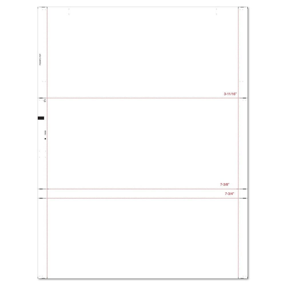 8-1/2" x 11" C Fold Duplex Multi-Purpose Blank - Finger Pop Opening - With Blockout Back (Box of 2000)
