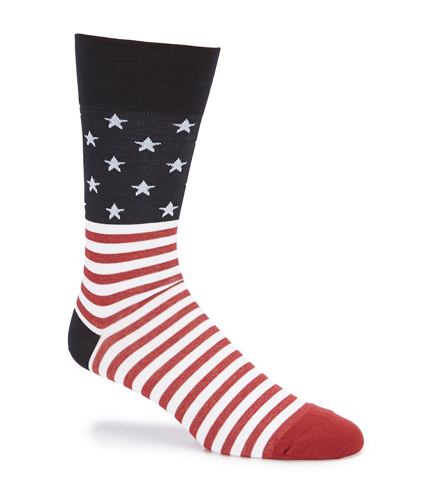 Johnston & Murphy Men's Novelty Flag Socks