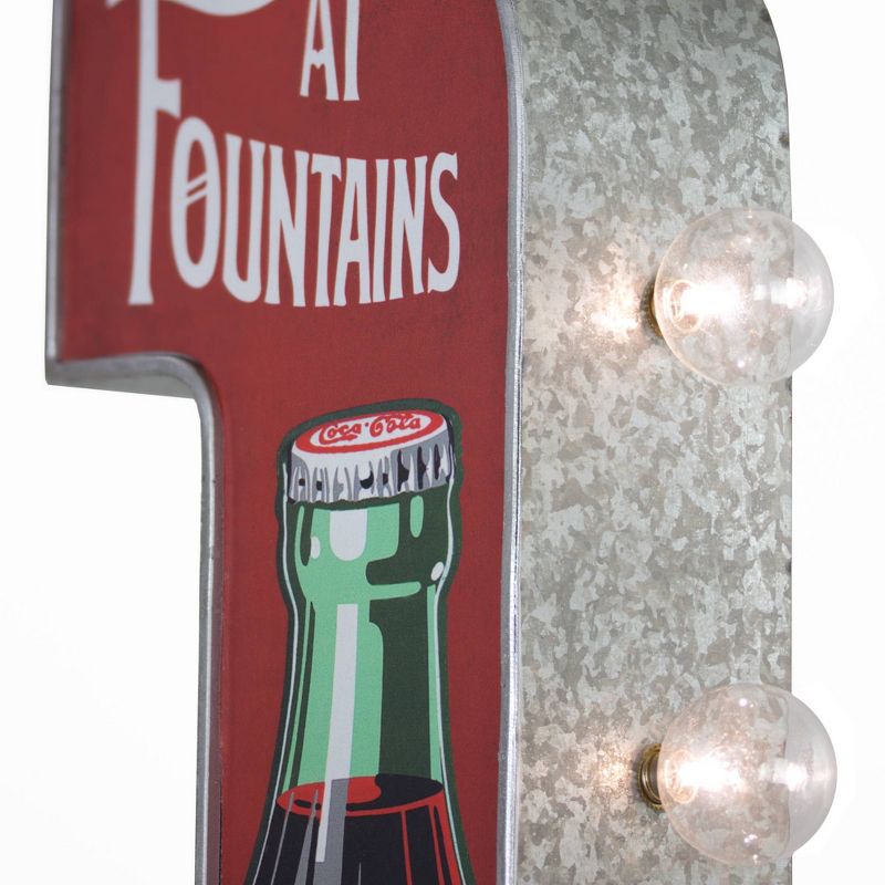 Coca-Cola Officially Licensed Vintage in Bottles LED Marquee Sign Red/Silver - Crystal Art Gallery