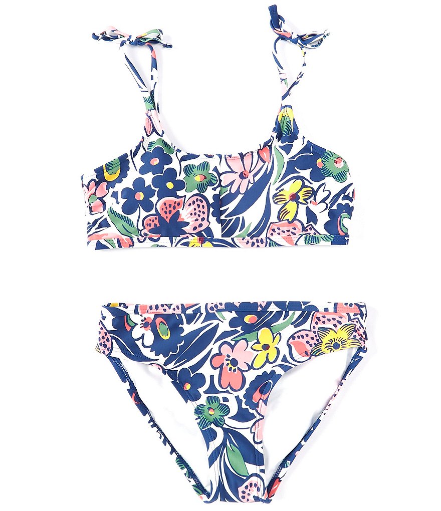 Roller Rabbit Big Girls 7-16 Family Matching Cha Chas Tie-Shoulder Two-Piece Swimsuit