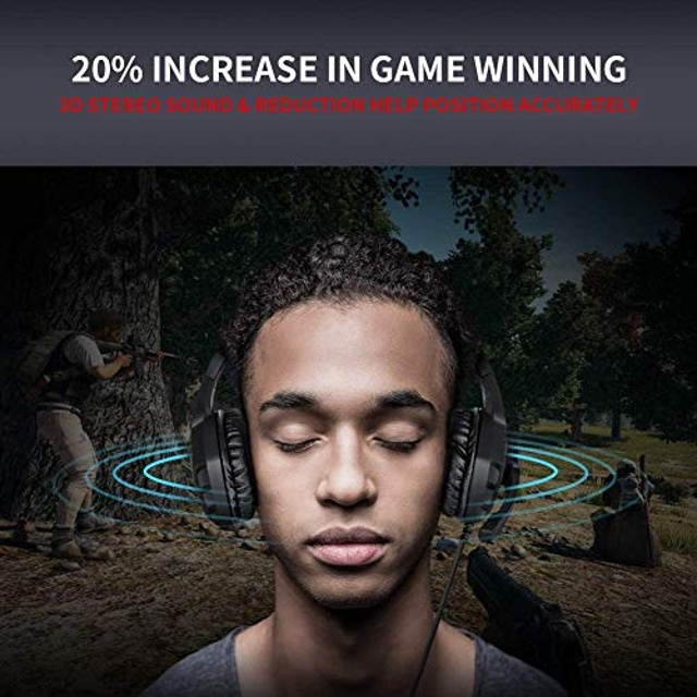 NUBWO U3 3.5mm Gaming Headset for PC, PS4, Laptop, Xbox One, Mac, iPad, Nintendo Switch Games, Computer Game Gamer Over Ear Flexible Microphone Volume Control with Mic