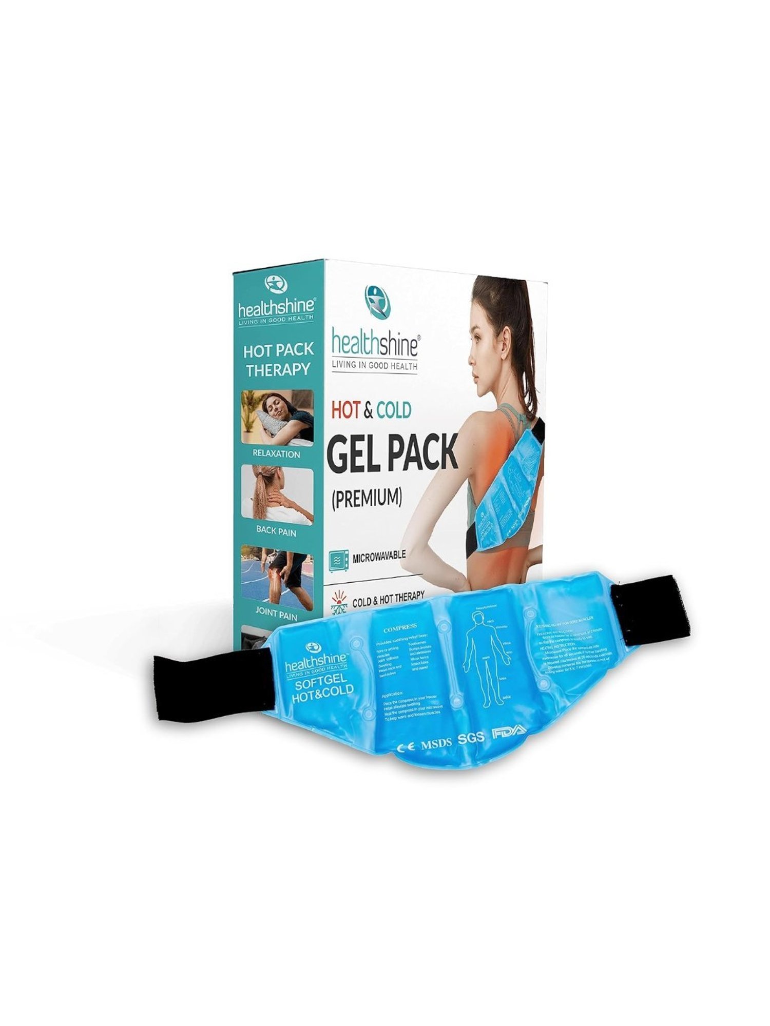 Healthshine Pocket-Friendly Multipurpose Hot & Cold Therapy Gel Pack Premium (Blue)