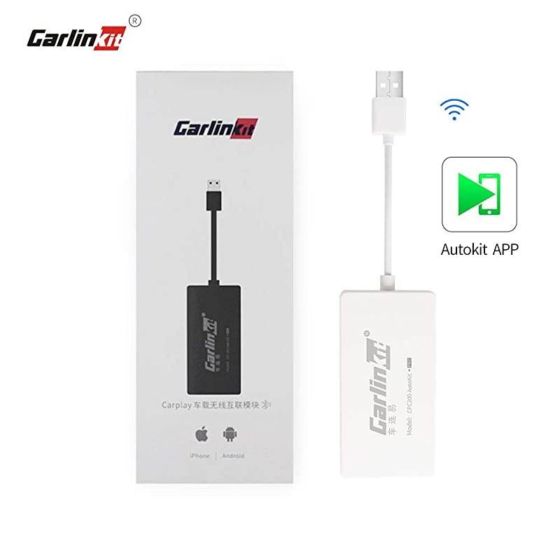CarPlay Wireless to Android Head Unit, and Wired Android Auto, USB Dongle Compatible with all Android 4.4 or above Car Radio USB connection, Support Online Upgrade of APP & Box Version