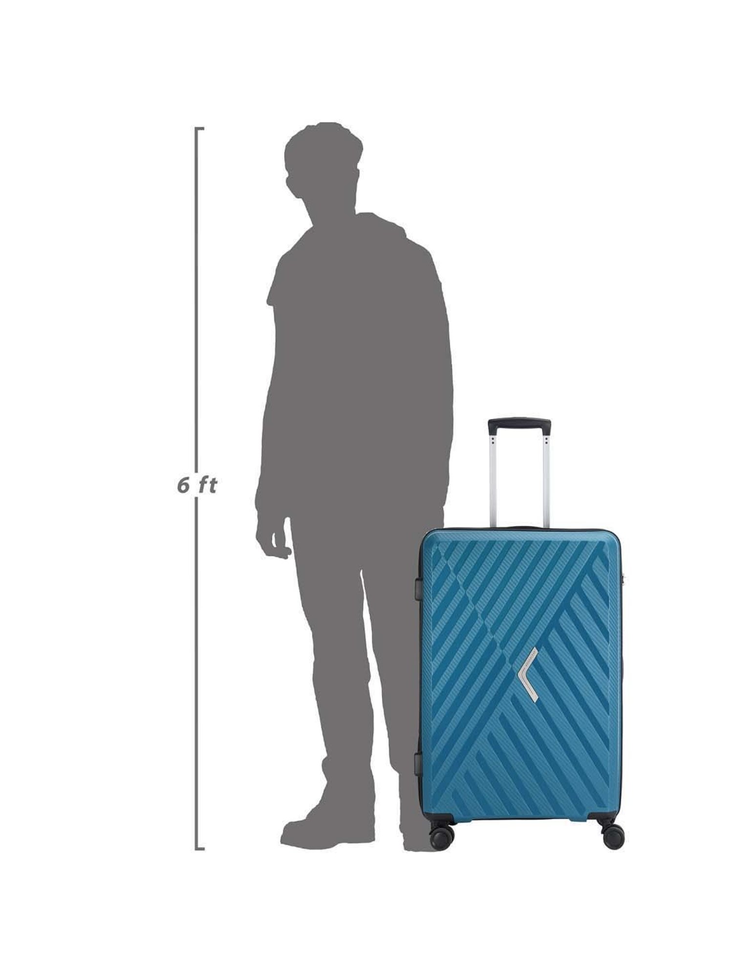 Aristocrat Blue Large Hard Cabin Trolley - 49 cm