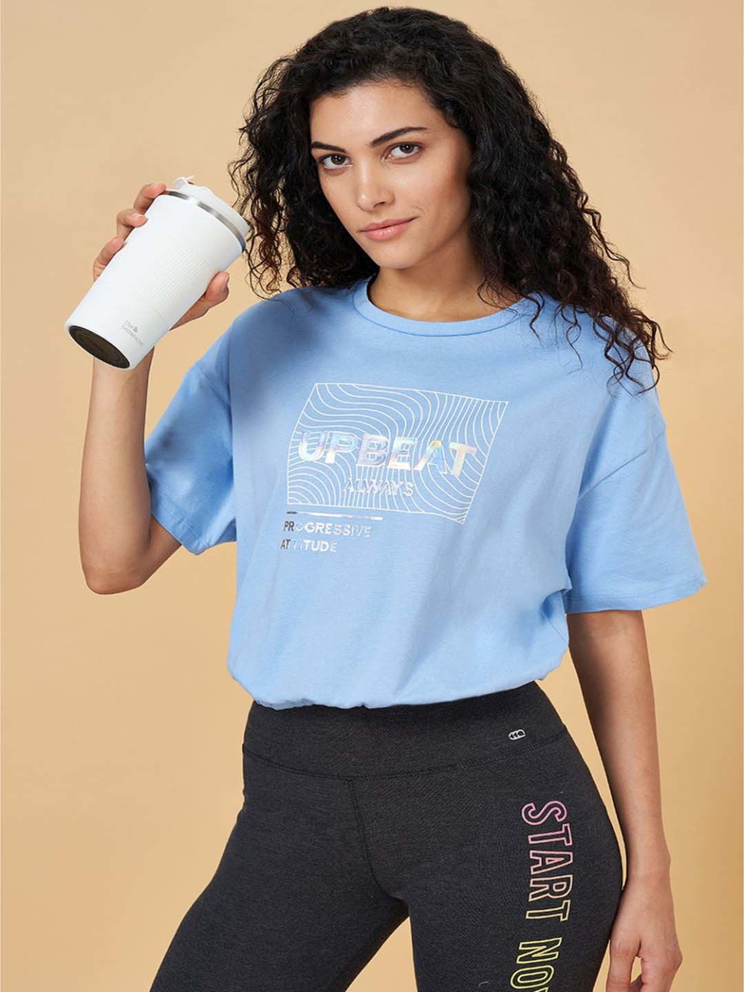 Ajile by Pantaloons Blue Cotton Printed Top