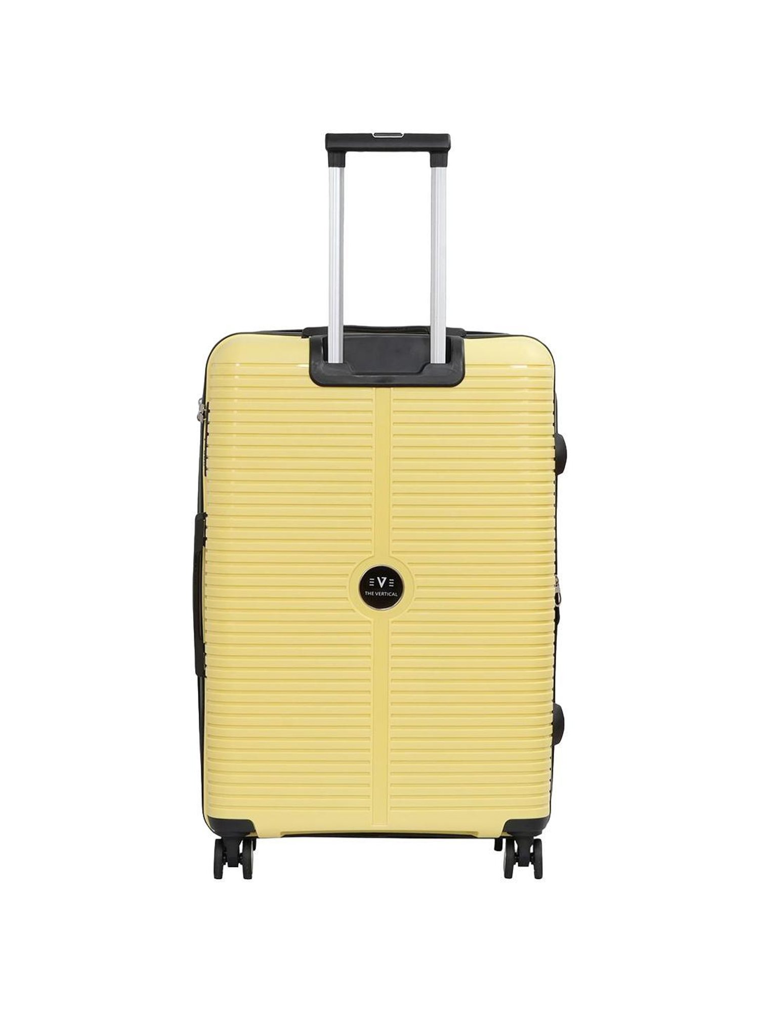 The Vertical Stellar Yellow Wheels 8 Large Hard Cabin Trolley Bag