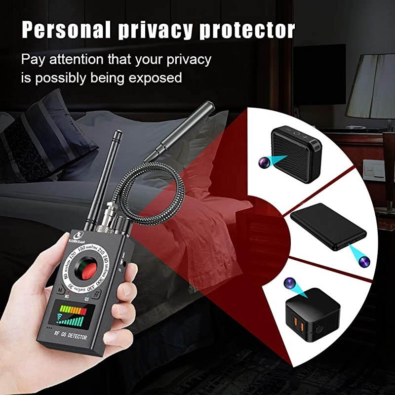 Spy Detector RF Detector amp Camera Finder Bug Detector Upgraded RF Signal Detector KORKUAN GSM Tracking Device for Wireless Audio Bug Hidden Camera Detector