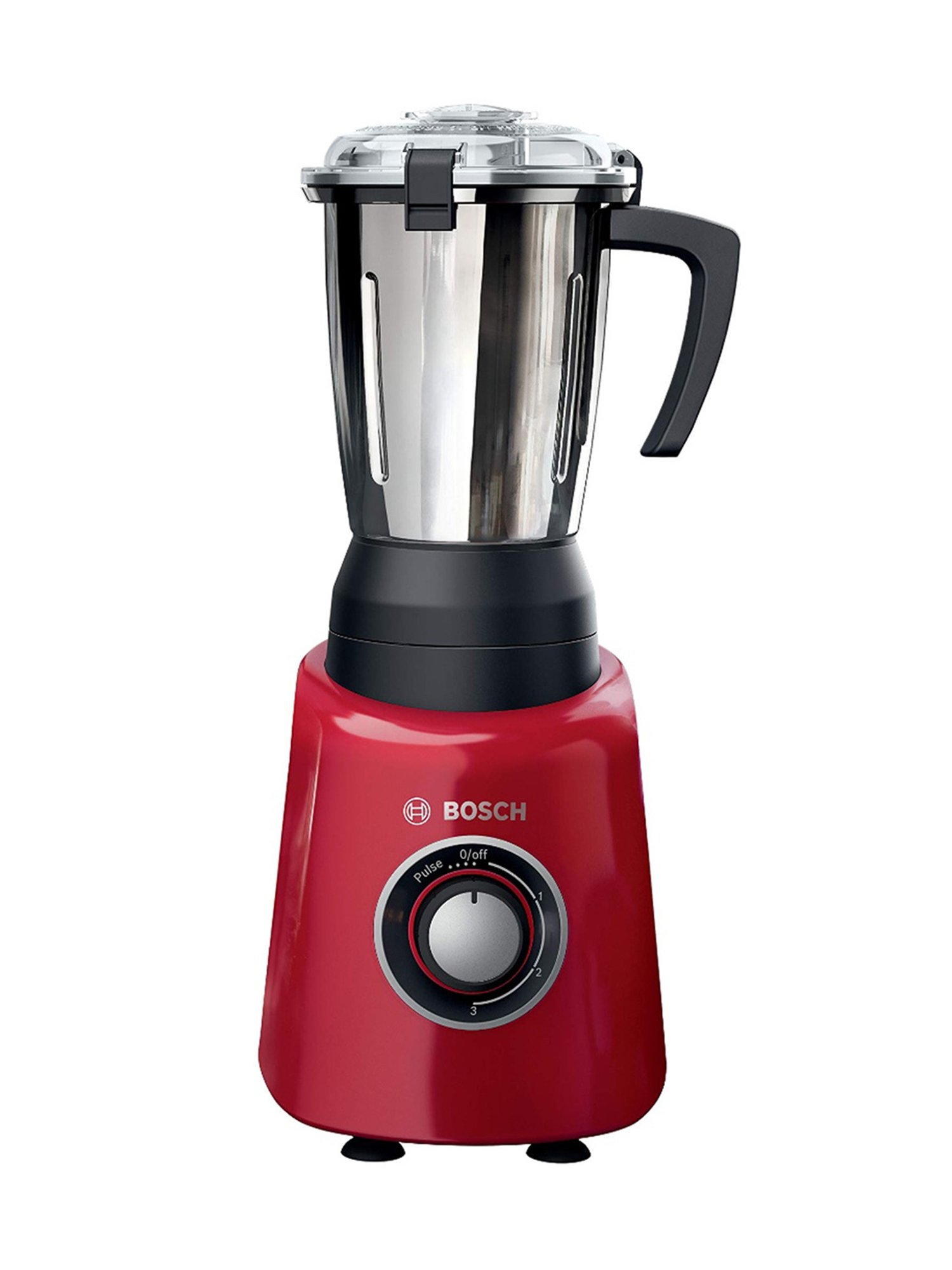 Bosch TrueMixx Radiance Mixer Grinder 600 Watt with PoundingBlade & 3 Jars (Red)