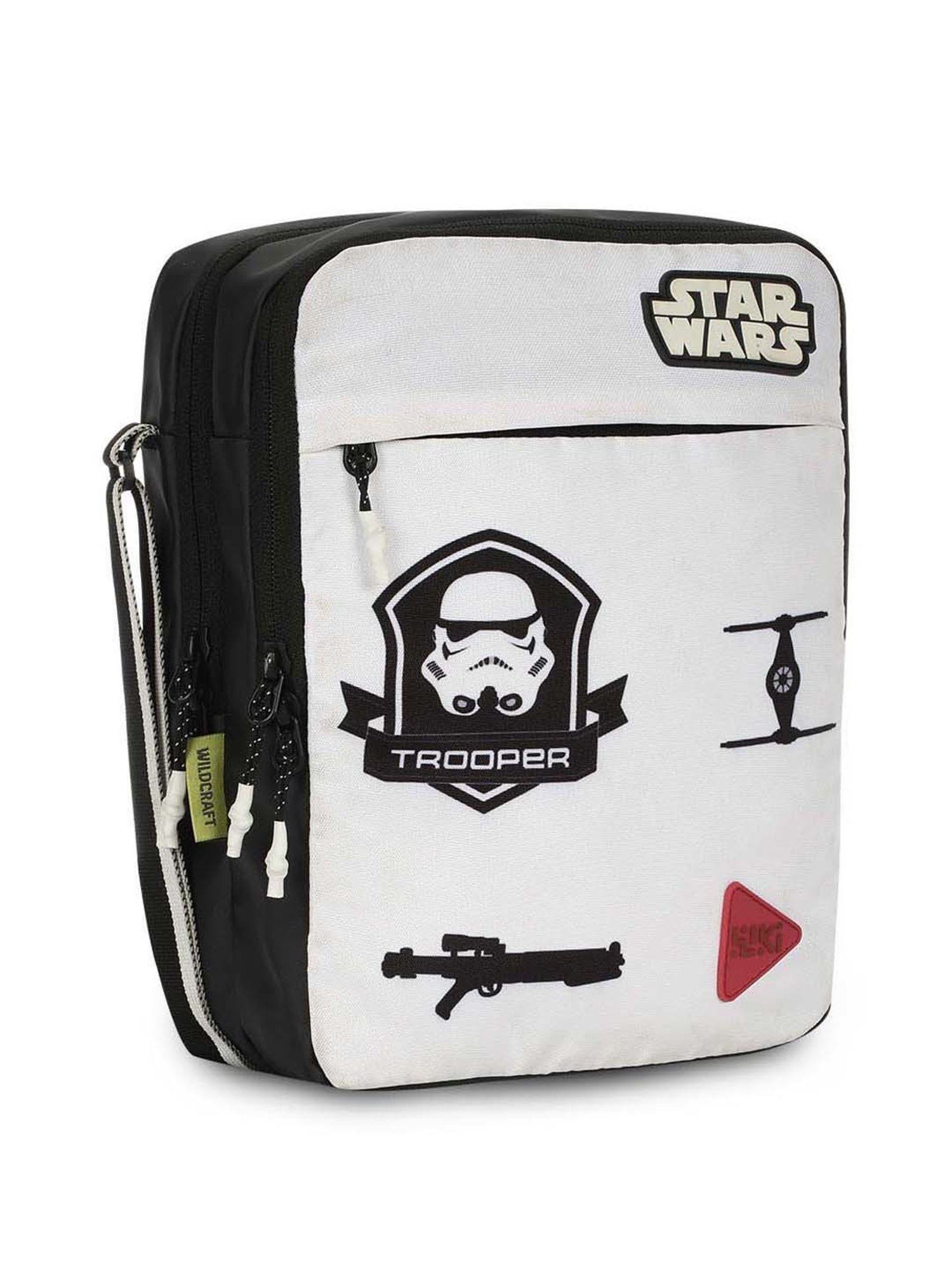 Wiki Star White Printed Medium Cross Body Bag