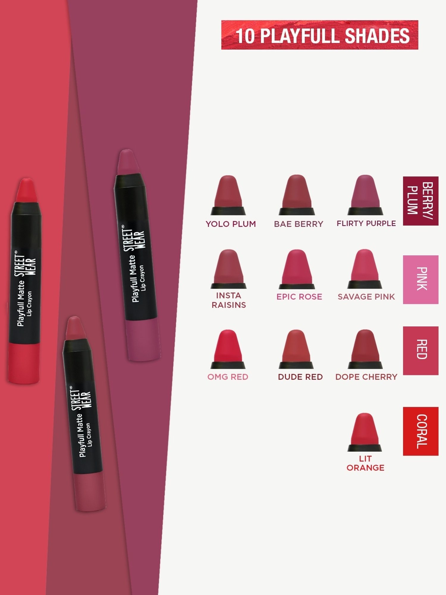 Street Wear Playfull Matte Insta Raisin - 2.9 gm