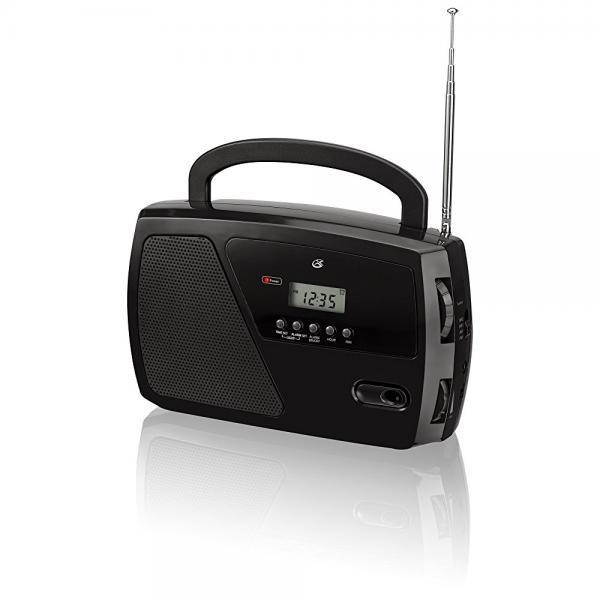 GPX, Inc. R633B Portable Shortwave AM/FM Clock Radio (Black)