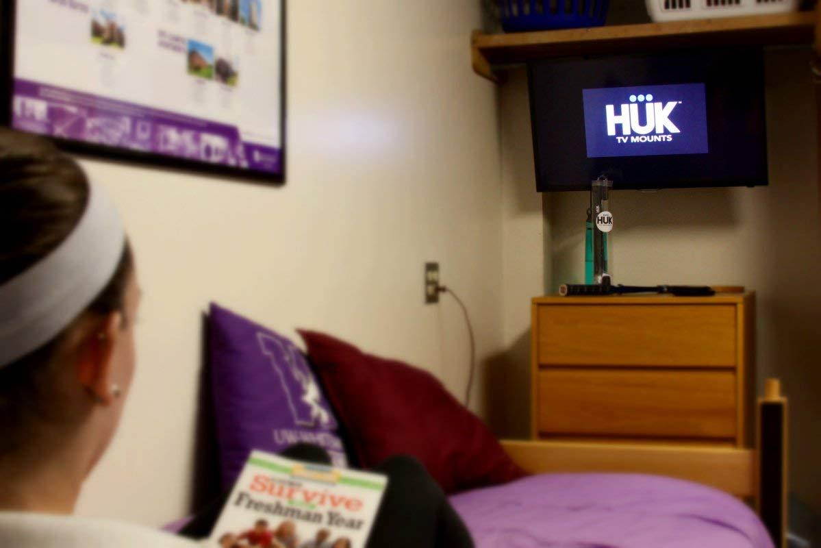 HUK TV Mounts Midsize TV Hanger Bracket for 24-49 Inch Flat Panel Screen TV VESA 75 mm/100 mm/200 mm, All Weather, Light Weight