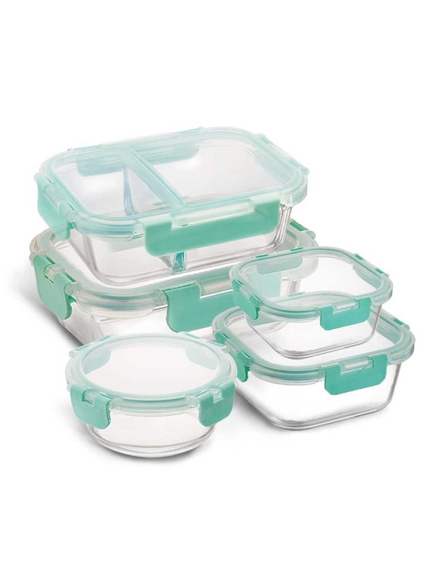 Allo Borosilicate Glass Containers with Lids Microwave Safe Container for Glass Storage Containers
