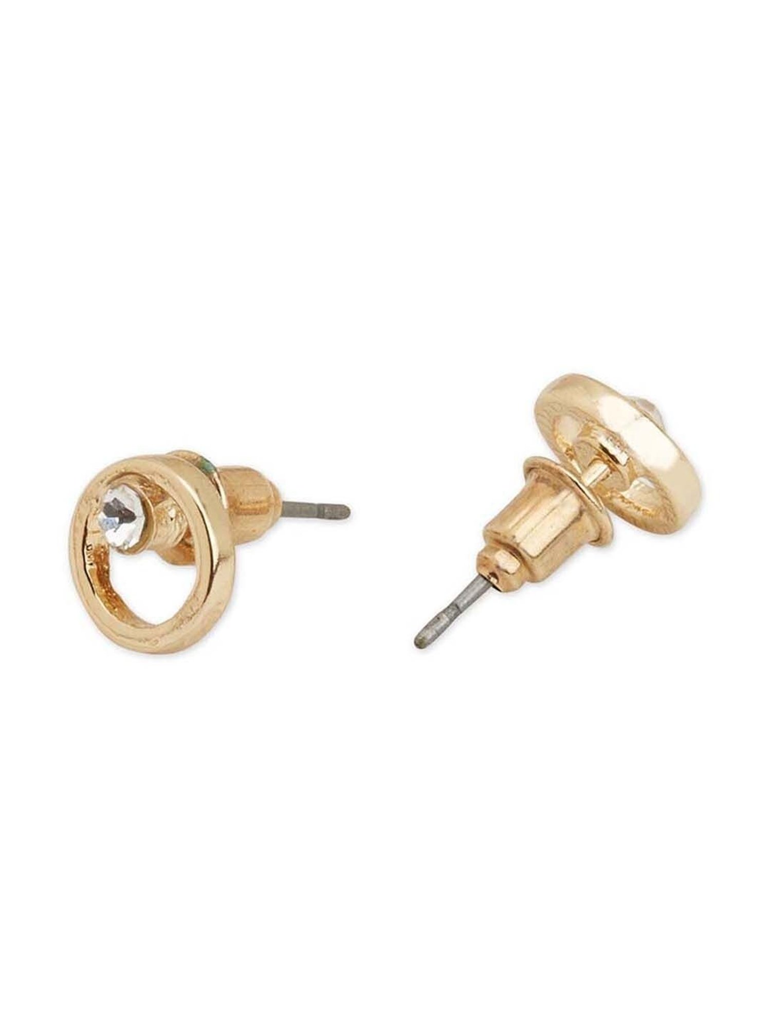 Accessorize London Women's Gold  Stud And Hoop Earrings- Set of 10