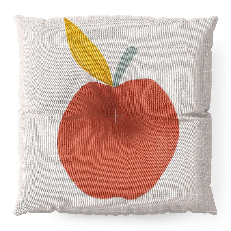 Hello Twiggs Red Apple Square Floor Pillow - Deny Designs